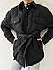 Жіноча тепла базова куртка сорочка стібка із затяжкою на поясі стьобана курточка демісезонна з поясом, фото 3