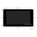 Екран Waveshare 7" 1024x600 LCD IPS Capacitive TS DSI для PI 3/PI 4 (RJ010), фото 3