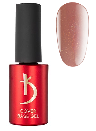 Камуфлююча база Kodi Cover Base Flake No17, 7 мл (темно-бежевий із золотими пластівцями)