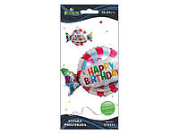 Кулька фольгована солодка цукерка Happy Birthday 48см 835615 PELICAN