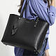 Розкішна жіноча сумка з натуральної шкіри Tigernu TGN-1006 Чорний, фото 3