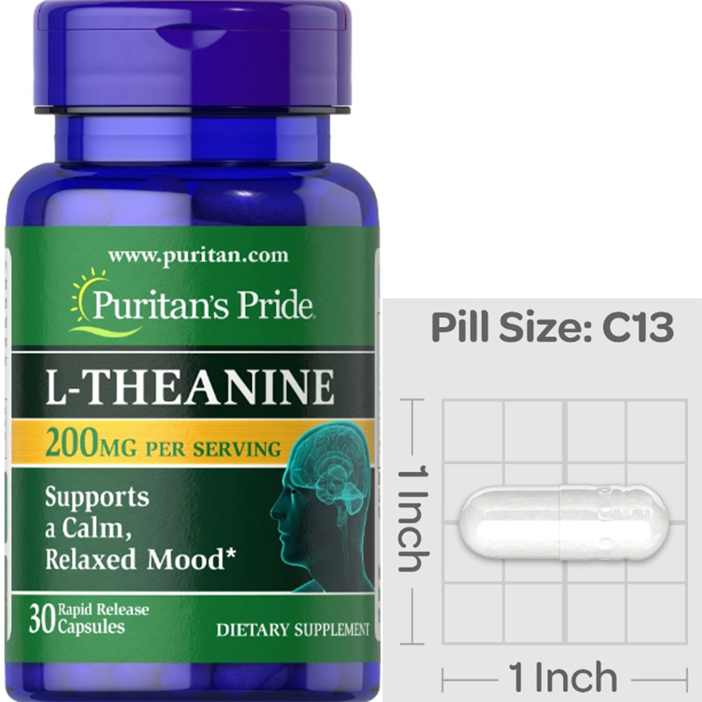Л-Теанін Puritan's Pride L-Theanine 100 mg 30 капс