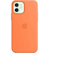 Чехол на iPhone 12 mini Оранжевый,Чехол SILICONE CASE на Айфон 12 mini Kumquate