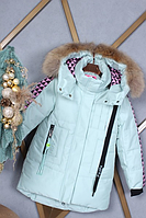 Куртка Девчачья Удлиненная Холлофайбер Утепленная Подкладка 6-10лет (116-140 см ) Amodeski - Это Мода и Стиль