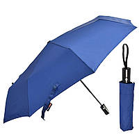 Зонтик складной полуавтомат классический синий однотонный Semi Line Blue компактный унисекс от дождя 96 см MS