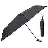 Механічна складана парасолька Semi Line Black чорна однотонна якісна компактна унісекс 98 см MS