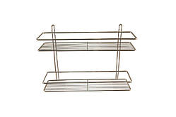 Полиця для ванної FZB 110 x 400 x 250 мм пряма подвійна (9A135)