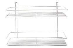 Полиця для ванної FZB 110 x 400 x 250 мм x 2 пряма нержавейка (9A164)