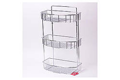 Полиця для ванної Besser 300 x 150 x *** 0 мм полуовальная потрійна (0282E)