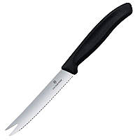 Ніж кухонний Victorinox SwissClassic Cheese&Sausage (лезо: 110 мм), чорний 6.7863