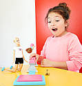 Набір лялька Барбі і робить сальто гімнастка. Barbie and Toddler Student Flippin Fun Gymnastics, фото 4