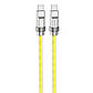 Кабель Type-C на Type-C 100 Вт HOCO Solid silicone charging data cable (1.2M, 100W, 3A). Gold, фото 3