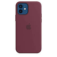 Чехол на iPhone 12 mini Бордовый,Чехол SILICONE CASE на Айфон 12 mini Plum