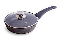 Сковорода антипригарная Empire - 240 мм гранит темно-серый с крышкой 1 шт.