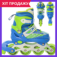 Ролики детские раздвижные Profi Roller 31 34 размер A4140-S-BL голубой