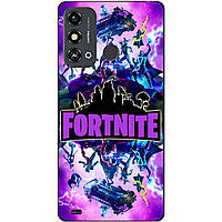 Силіконовий чохол бампер для ZTE Blade A53 з малюнком Fortnite Marvel Фортнайт Марвел