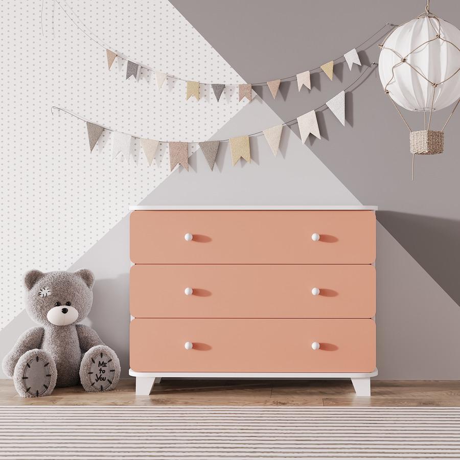 Комод детский Fenster Ариэль Белый/Конфитюр