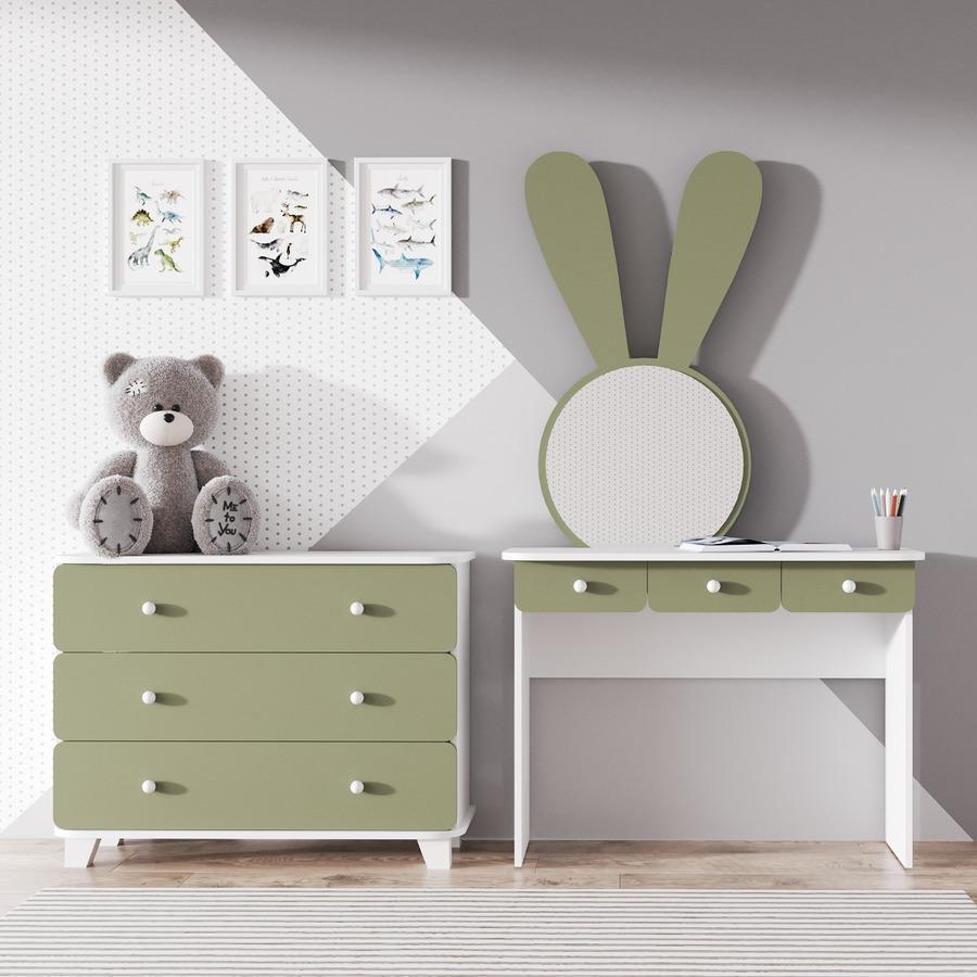 Комплект детской мебели Fenster Ариэль Белый/Хамелеон