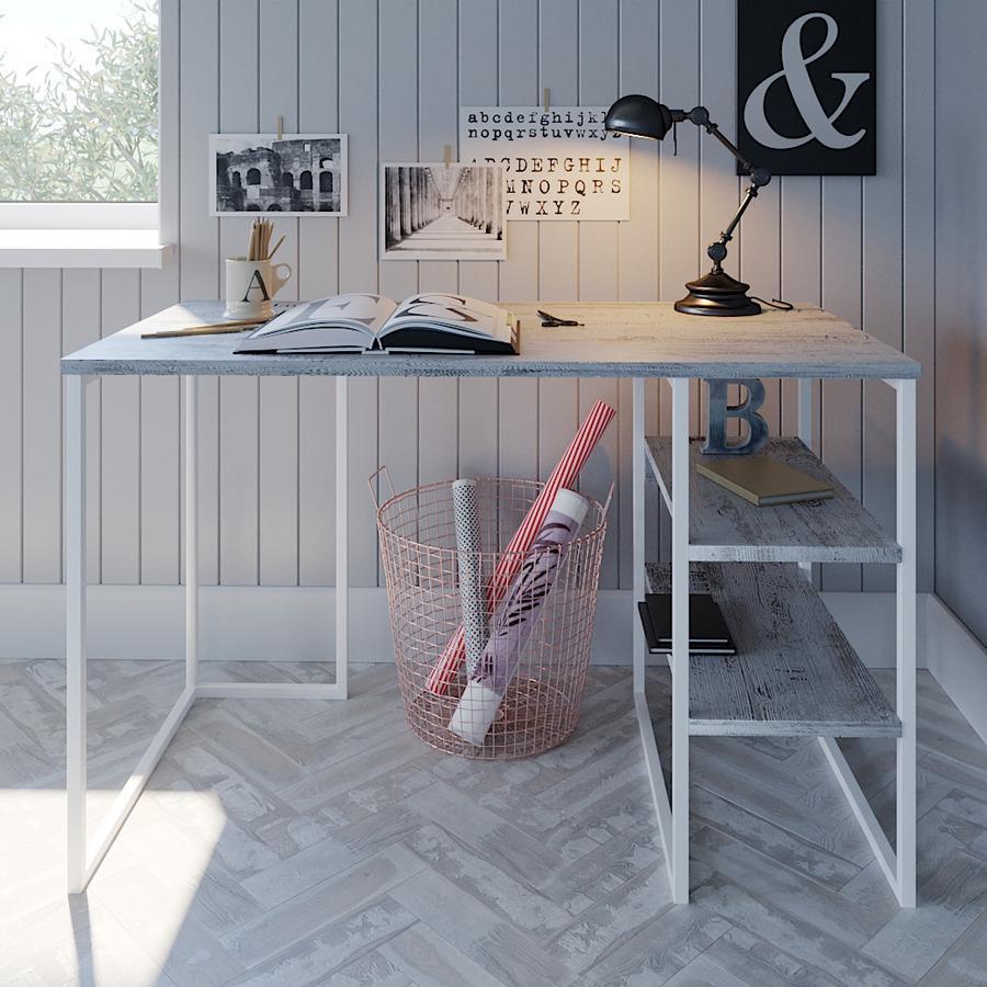 Компьютерный стол Fenster Универ 3 Белый 740x1200x600 ДСП Кантри