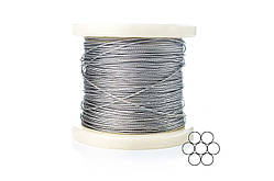 Трос нержавіючий Apro 1мм x 200м (1x7) DIN 3052 (WR-G30521N) (200 шт.)