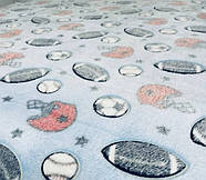Плед-покривало з мікрофібри День-Ніч зі світлонакопичувачем "Футбол блакитний", фото 2