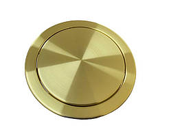 Система під відро для сміття колір золото 205 мм кругла в стільницю люк, що обертається з неіржавкої сталі, врізне