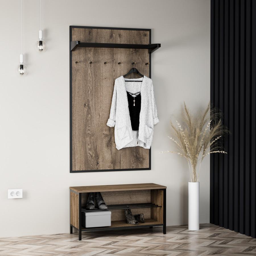 Прихожая Fenster Панорама 2 Чёрная ДСП аликанте