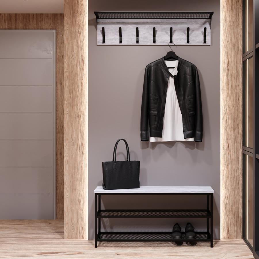 Прихожая Fenster Эмбер 3 990 Чёрная ДСП урбан