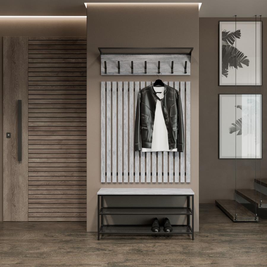 Прихожая Fenster Эмбер 4 990 Чёрная ДСП урбан