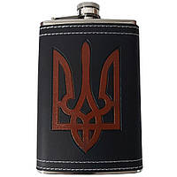 Фляга пищевая для жидкостей, нержавеющая сталь "Ukraine" (256мл, 9oz)