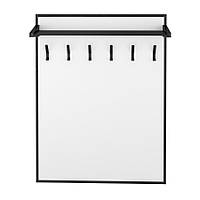 Настенная вешалка Fenster Флорида Чёрная ДСП Белое