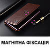 Чохол для Samsung A05s A057G книжка з НАТУРАЛЬНОЇ ШКІРИ із підставкою візитницею протиударний магнітний"CLASIC", фото 8