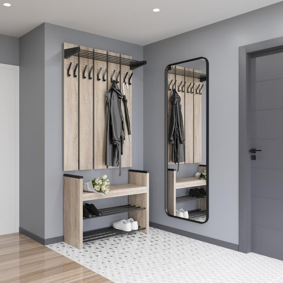 Прихожая Fenster Картель Чёрная ДСП дуб сонома