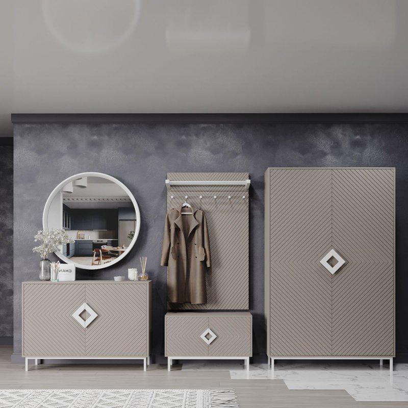 Прихожая Fenster Оксфорд 3 Белая Какао