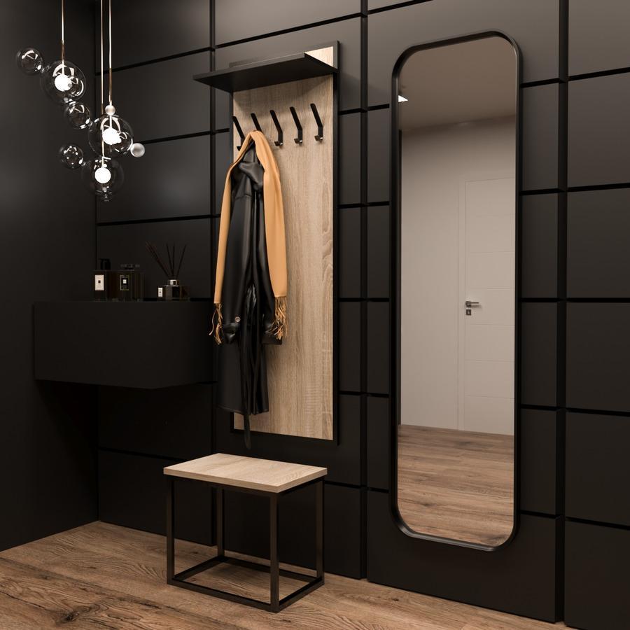 Прихожая Fenster Бавария Чёрная ДСП дуб сонома