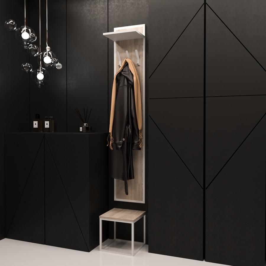 Прихожая Fenster Бавария 2 Белая ДСП дуб сонома