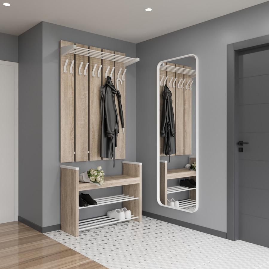 Прихожая Fenster Картель Белая ДСП дуб сонома, фото 1