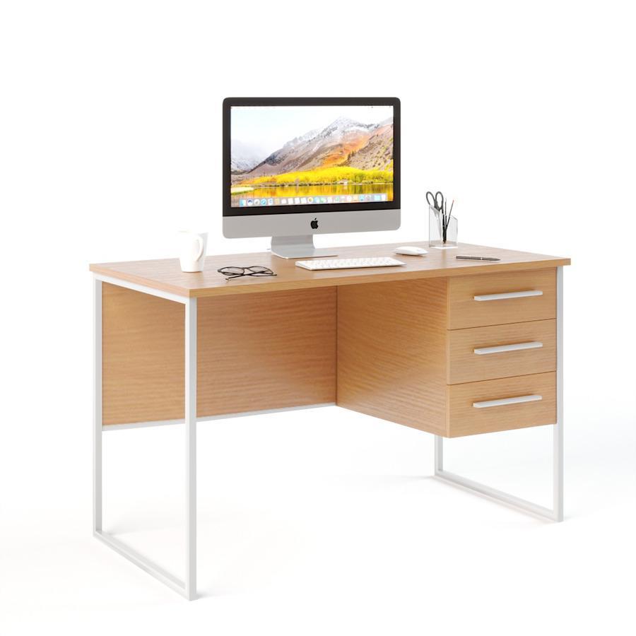 Компьютерный стол Fenster Универ 6 Белый 74x120x60 столешница Бук