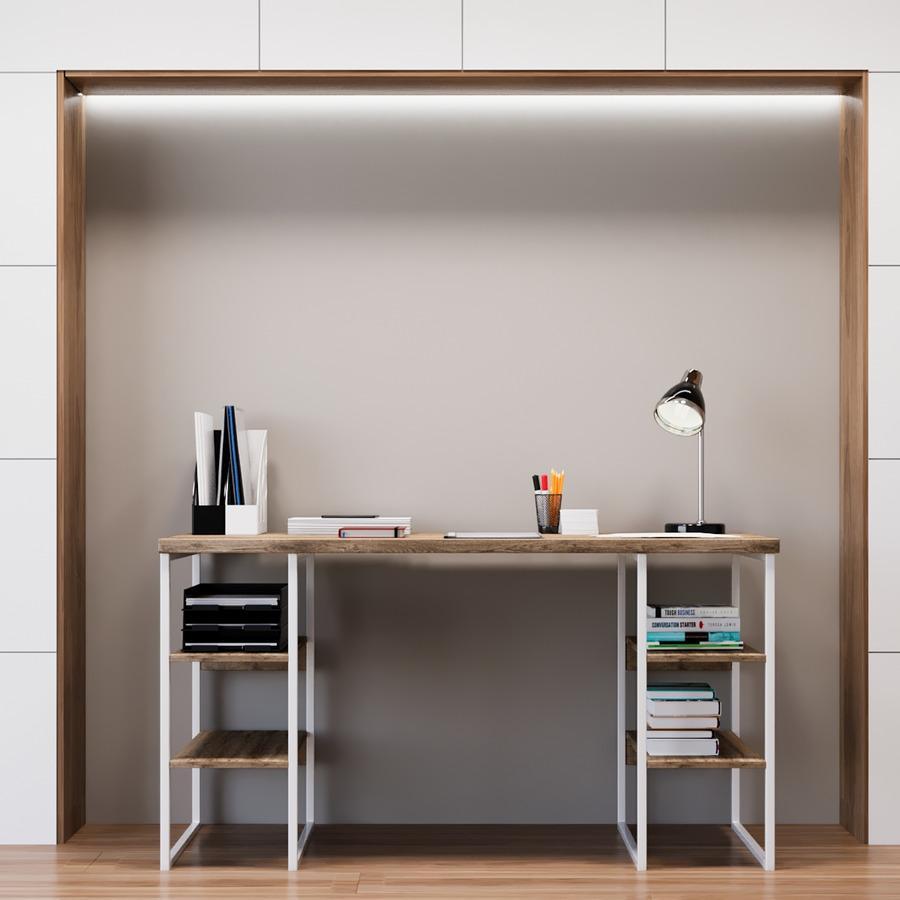 Компьютерный стол Fenster Вега 4 Белый 75,5x140x60 столешница Аликанте