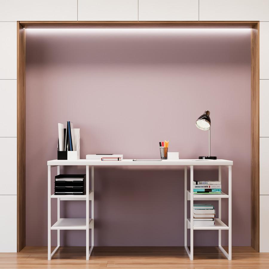 Компьютерный стол Fenster Вега 4 Белый 75,5x140x60 столешница Белая