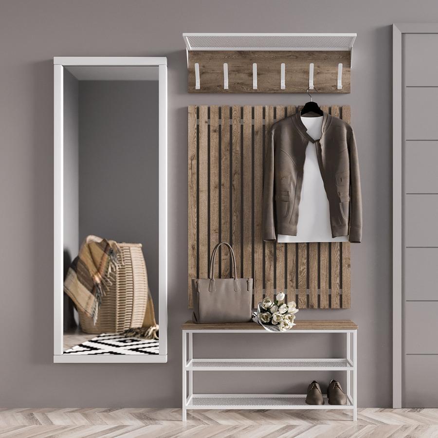 Прихожая Fenster Эмбер 1 880 Белая ДСП аликанте