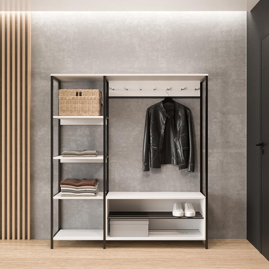 Прихожая Fenster Дакота 1 Белая 160x143,5x36,5