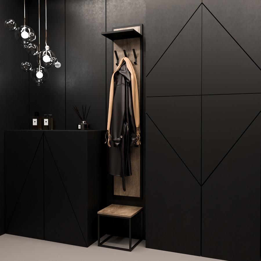 Прихожая Fenster Бавария 2 Чёрная ДСП аликанте