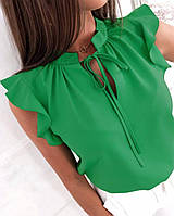 Оригинальная короткая блузка с коротким рукавом зеленый GDS