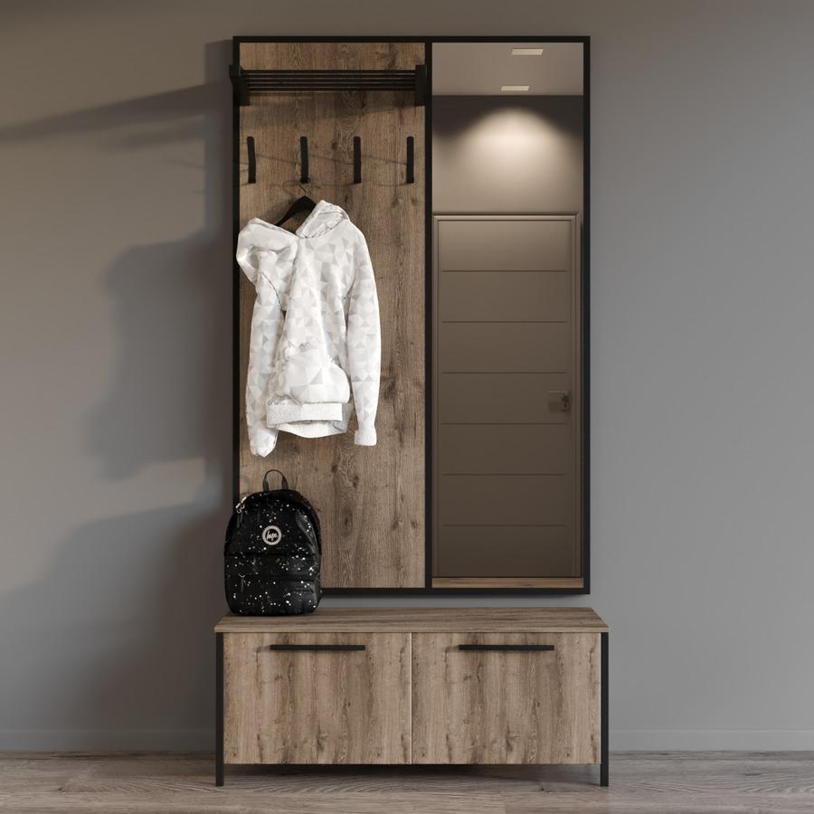 Прихожая Fenster Софт 2 Чёрная ДСП Аликанте, фото 1