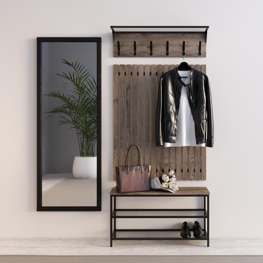 Прихожая Fenster Эмбер 1 880 Чёрная ДСП аликанте