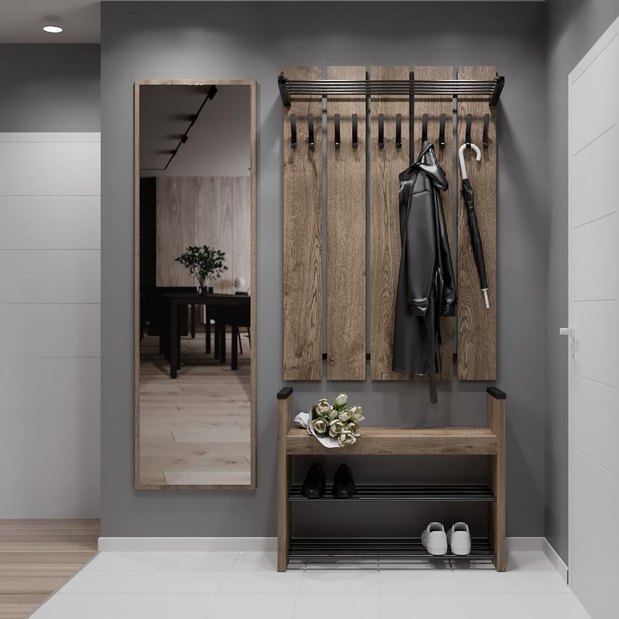 Прихожая Fenster Картель 2 Чёрная ДСП Аликанте