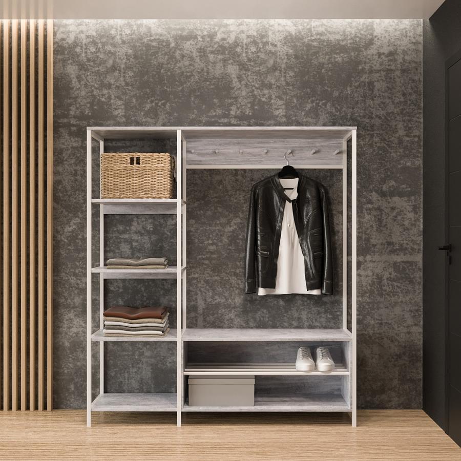 Прихожая Fenster Дакота 1 Белая 160x143,5x36,5 ДСП Урбан