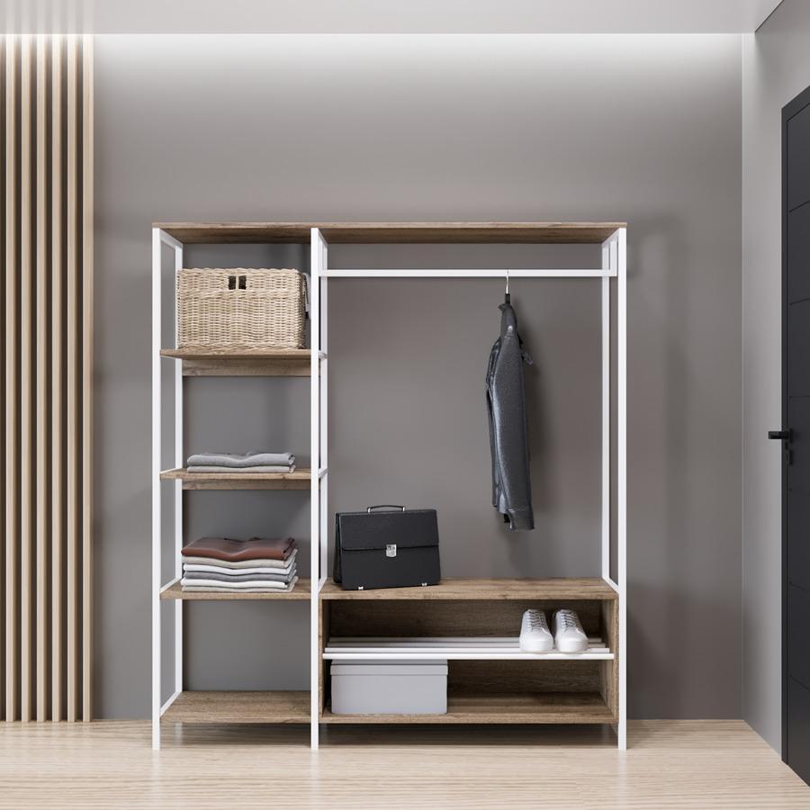 Прихожая Fenster Дакота 2 Белая 160x143,5x36,5 ДСП Аликанте