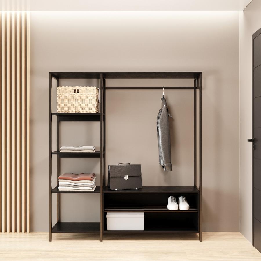 Прихожая Fenster Дакота 2 Чёрная 160x143,5x36,5